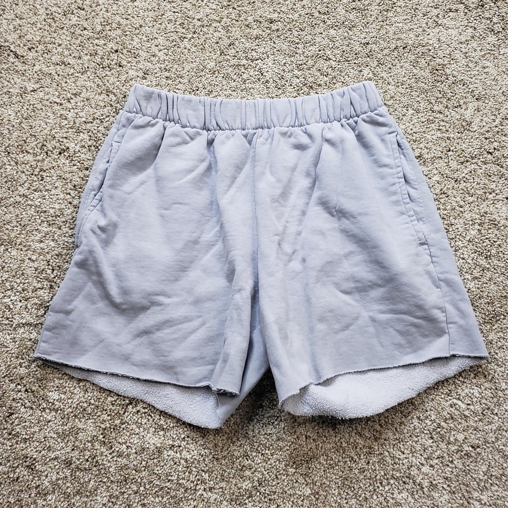 Brandy Melville Shorts Womens S Gray French Terry Elastic Waist Pull On Sweat